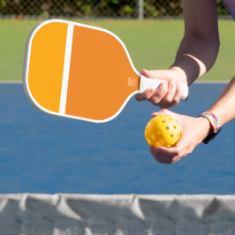 Palas De Pickleball Bloque de Color Amarillo Dorado Brillante Blanco N