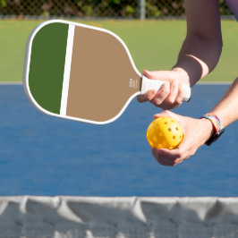 Palas De Pickleball Bloque de color marrón verde verde verde verde de 