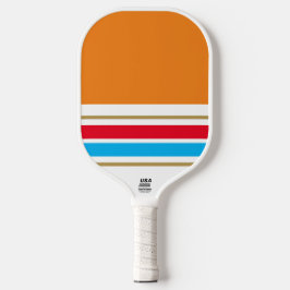 Palas De Pickleball Bloque de color naranja Banda de Carreras azul cie