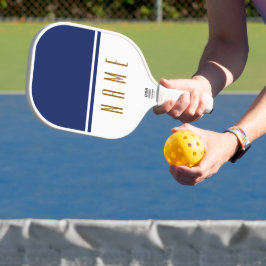 Palas De Pickleball Bloque de texto de color azul marino contemporáneo