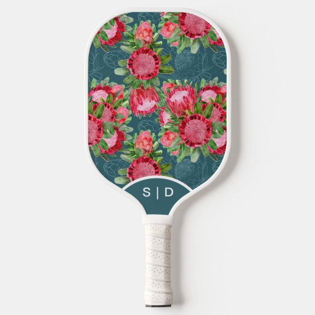 Palas De Pickleball Bloques de jardines rosados (Anverso)