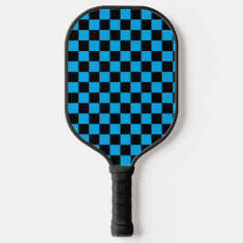 Palas De Pickleball Blue and Black Checkered Print