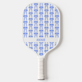 Palas De Pickleball Blue Bow Coquette Chinoiserie Pickleball Paddle