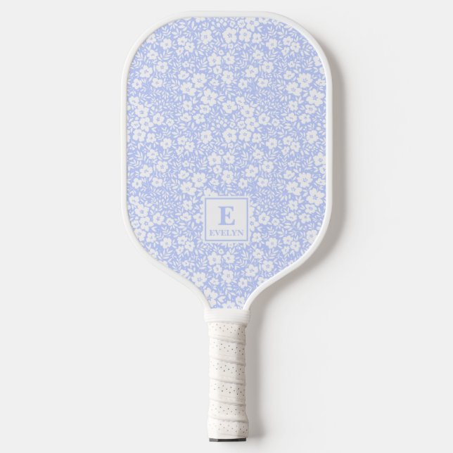 Palas De Pickleball Blue Floral Pickleball Paddle (Anverso)