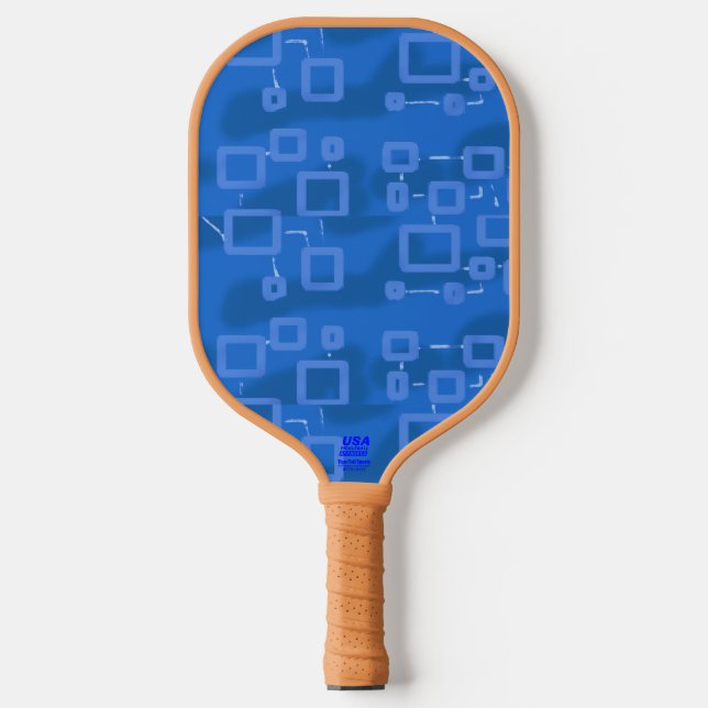 Palas De Pickleball Blue Geometric Modern Sleek (Anverso)