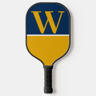 Palas De Pickleball Blue & Gold College Monograma Paddle de bolas de b
