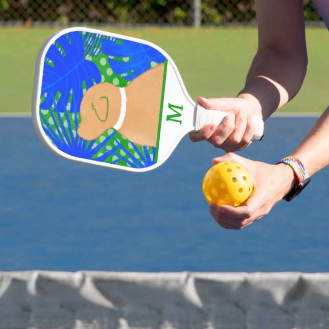 Palas De Pickleball Blue Green Island Yellow Dog Pickleball Paddle (in situ)