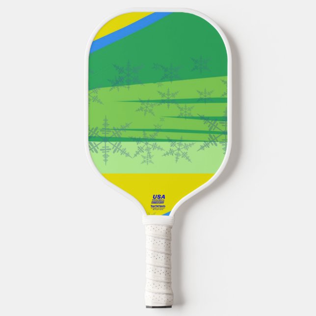 Palas De Pickleball Blue Snowflakes on the Sunrise Mountain  (Anverso)