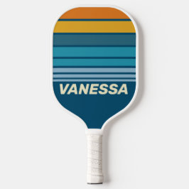 Palas De Pickleball Blue Sun Horizon Striping with Name