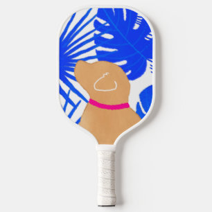 Palas De Pickleball Blue Tropical Island Yellow Dog Pickleball Paddle