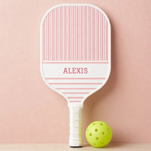 Blush Rosa Rayado Personalizado Preppy