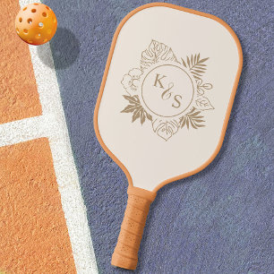 Palas De Pickleball Boda Romántico de Verdor Tropical