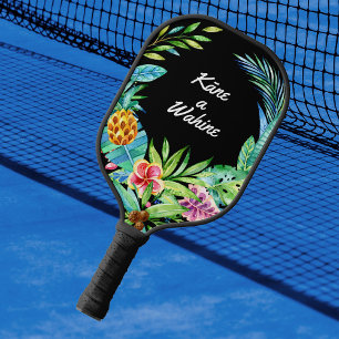 Palas De Pickleball Boda tropical de Luau en Hawái, recién casados