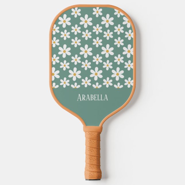 Palas De Pickleball Boho personalizado mínimo en tonos azules y blanco (Anverso)