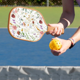 Palas De Pickleball Boho Wildflower Acuarela Primavera Flor