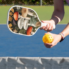 Palas De Pickleball Boho Woodland Mushrooms Wildflower Garden