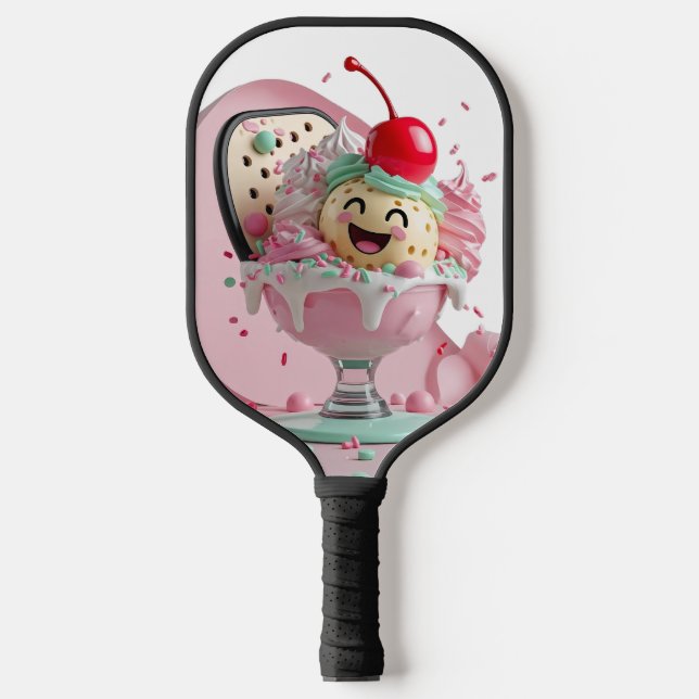 Palas De Pickleball Bolas de postre dulces - Helado lindo Sundae P (Anverso)