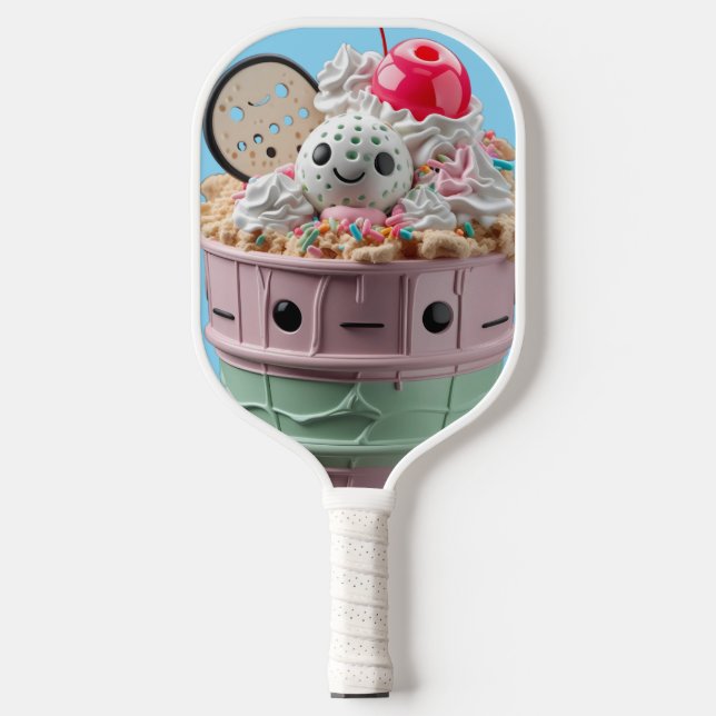 Palas De Pickleball Bolas de postre dulces - Helado lindo Sundae P (Anverso)