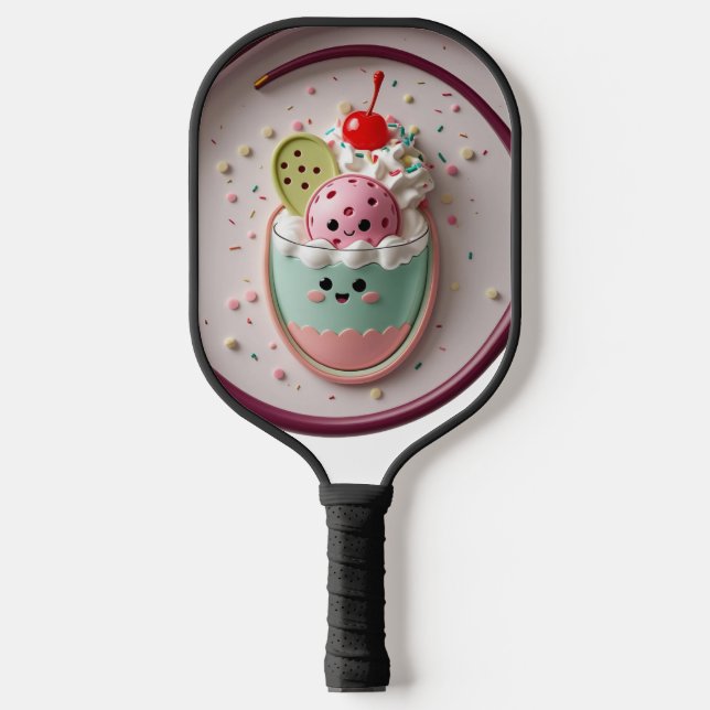Palas De Pickleball Bolas de postre dulces - Helado lindo Sundae P (Anverso)