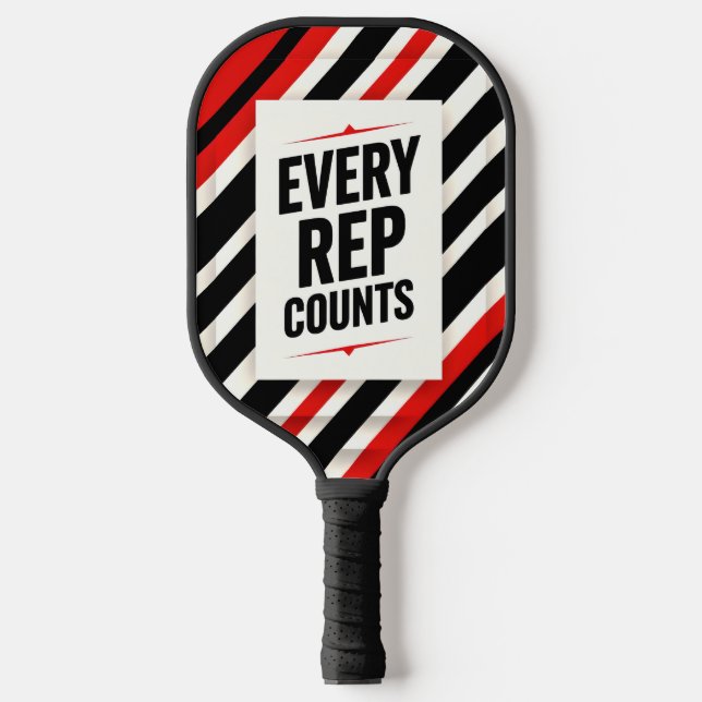 Palas De Pickleball Bold Motivational Poster – “EVERY REP COUNTS” (Anverso)