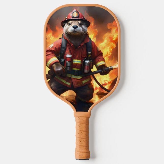 Palas De Pickleball Bombero Nutria Contraincendios, (Anverso)