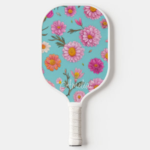 Palas De Pickleball Bonito color rosa blanco marrón fondo verde azulad