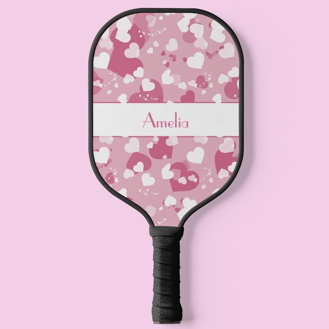 Palas De Pickleball Bonito de amor rosa personalizado (Subido por el creador)