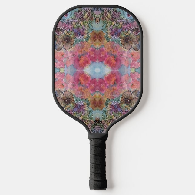 Palas De Pickleball Bonito Moda Flor Jardín acuático Pintado (Anverso)