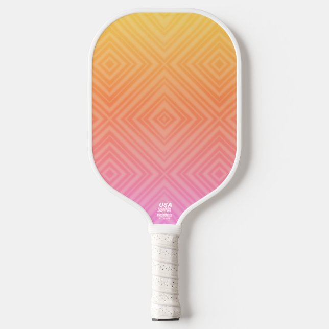 Palas De Pickleball Bonito Pastel Hipnótico Diamante Arte Pop Moderno (Anverso)