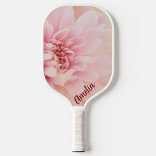Palas De Pickleball Bonito personalizable Rosa Dahlia Pickleball Paddl