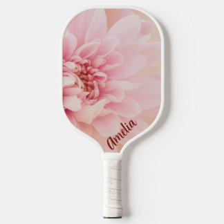 Palas De Pickleball Bonito personalizable Rosa Dahlia Pickleball Paddl