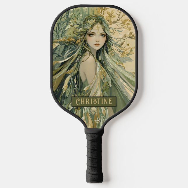 Palas De Pickleball Bosque Encantado Hada Personalizado  (Anverso)