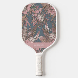 Palas De Pickleball Bouquet de flores rosadas y salvajes de Bush perso