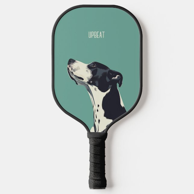 Palas De Pickleball Boxeador negro y blanco (Anverso)