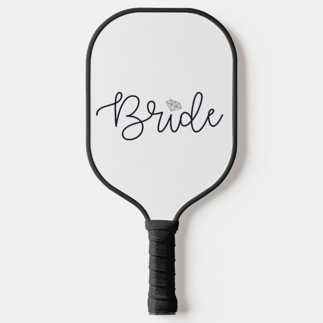 Palas De Pickleball Bride Script Diamond Moderna Tendencia  (Anverso)