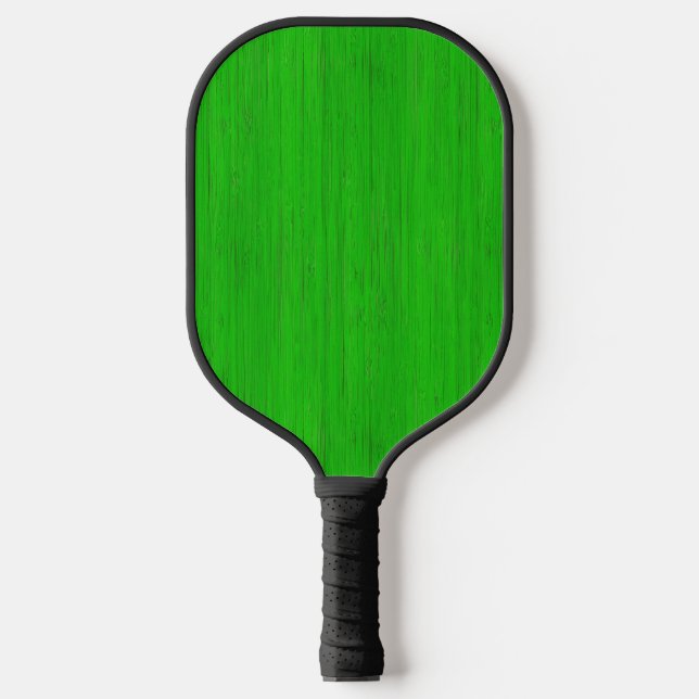 Palas De Pickleball Brillante Bambú Verde Madera Grain Look (Anverso)