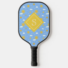 Palas De Pickleball Brillo De Sol Y Nubes Curiosas Personalizadas