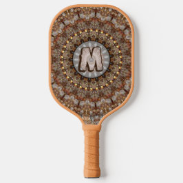 Palas De Pickleball Browns naturales Mandala Pattern Paddle de pelota