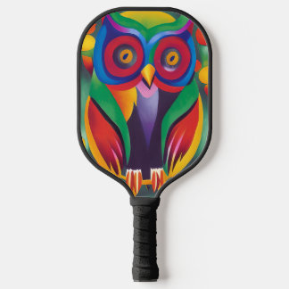 Palas De Pickleball Búho holográfico de color lindo