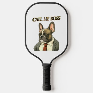 Palas De Pickleball Bulldog francés en un traje