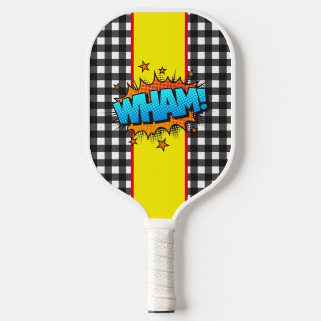 Palas De Pickleball Burbujas de Cómic Retro (Anverso)