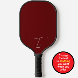 Palas De Pickleball Burgundy Monogramado
