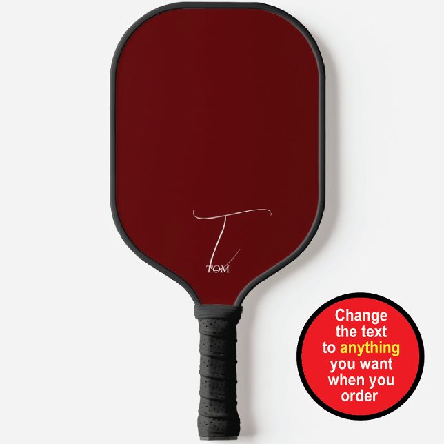 Palas De Pickleball Burgundy Monogramado (Subido por el creador)