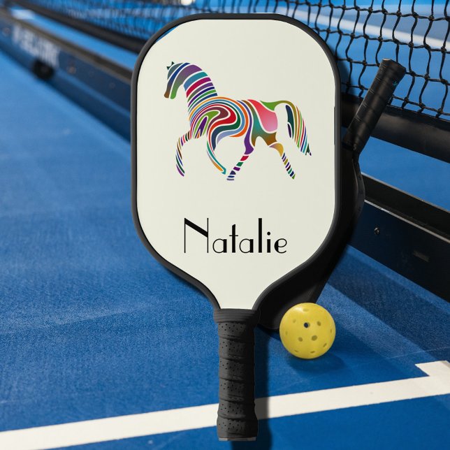 Palas De Pickleball Caballo colorido -add name (Subido por el creador)