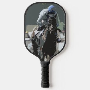 Palas De Pickleball Caballo De Raza Con Jockey En Paddle De Baloncesto