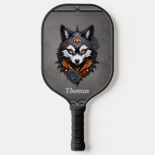 Palas De Pickleball Cabeza de lobo majestuosa, terminada en una profun