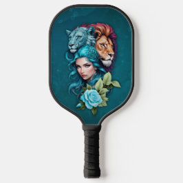 Palas De Pickleball Cabeza de mujer hermosa con ojos expresivos