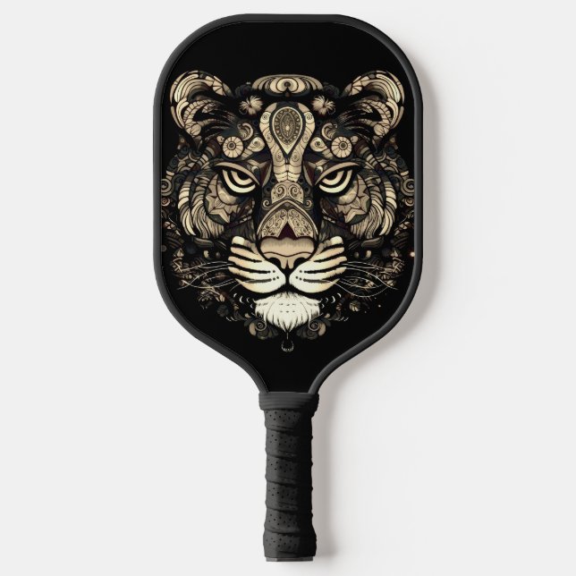 Palas De Pickleball Cabeza del tigre dorado (Anverso)