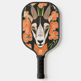 Palas De Pickleball Cabra con flores Paddle de peletería personalizado
