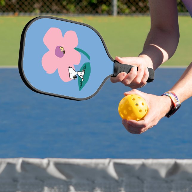 Palas De Pickleball Cacahuetes | Ilustración de la flor rosa de la nat (in situ)